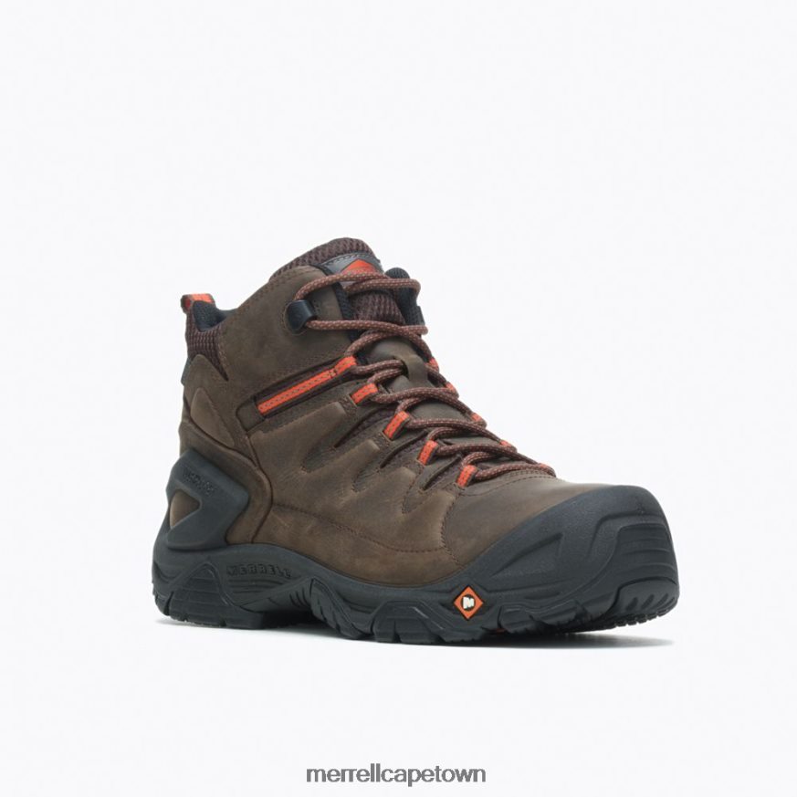 Espresso F60FX2716 Strongfield Leather 6\\ Waterproof Comp Toe Work Boot (J099341) Merrell